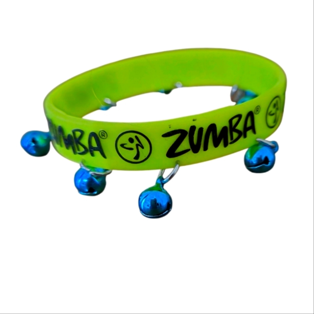 💖 FREE Zumba Fitness Neon Bracelet with Blue Bells Dance Jewelry Jingle Gym